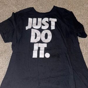 Nike Black Tee with White Logo